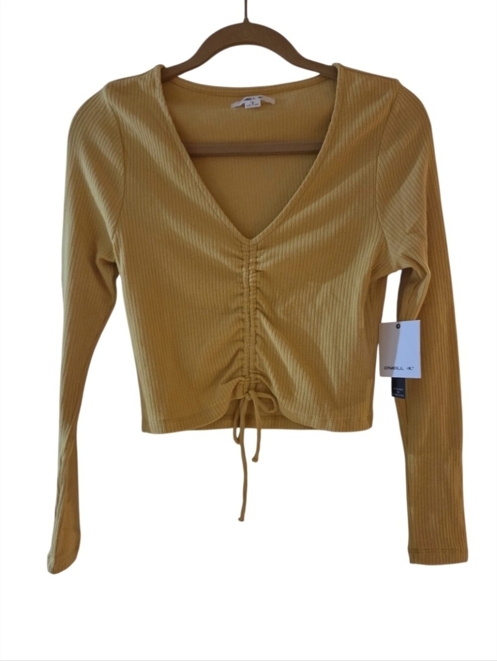 O'Neill NWT Women's Leanne Top Size Small (yellow) Model Is Wearing Camel Color